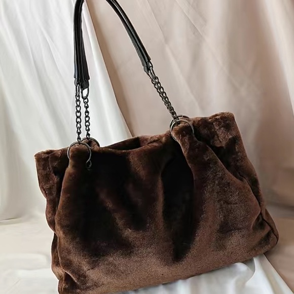 Plush Brown Luxury Lux Tote - Picture 4 of 7
